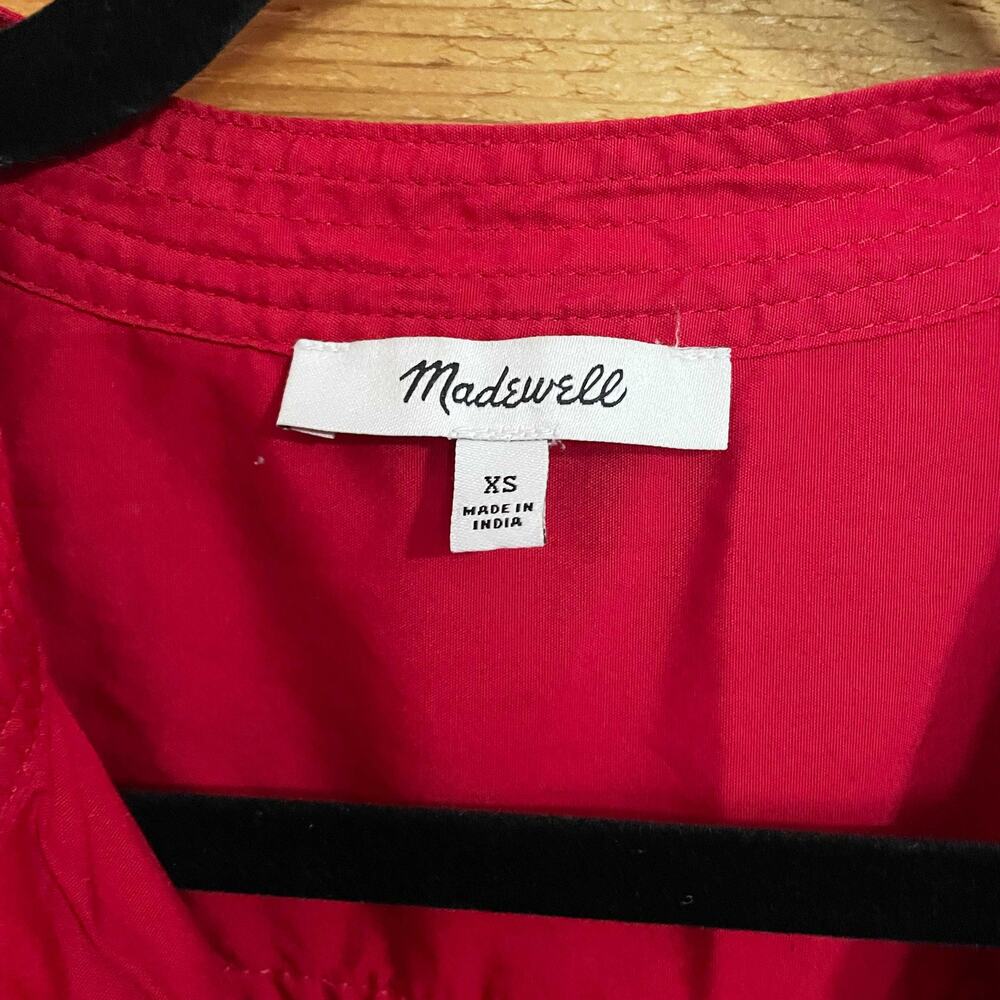 Madewell Flutter Sleeve Button-Front Mini Dress R… - image 3